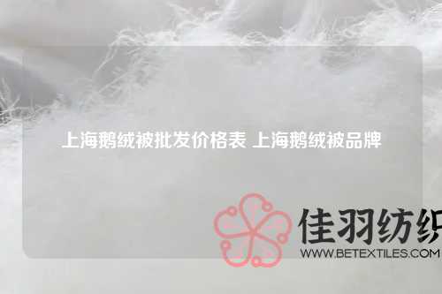 上海鹅绒被批发价格表 上海鹅绒被品牌